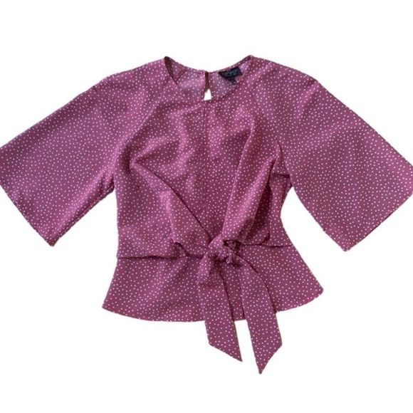 Pink TOPSHOP Blouse Size 2 - Picture 1 of 7